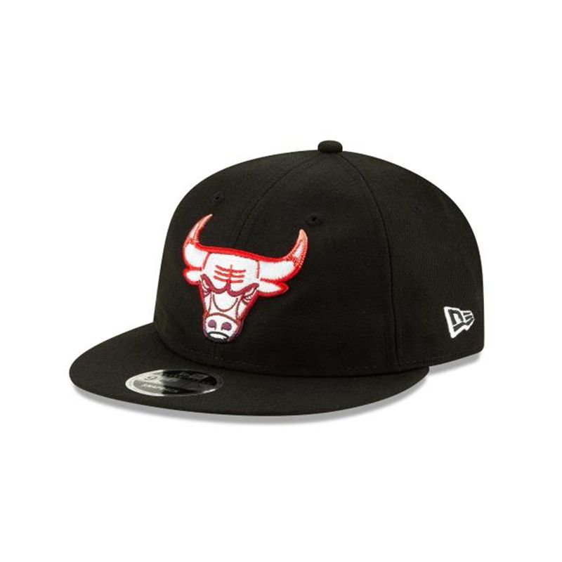 NBA Chicago Bulls Gradient Retro Crown 9Fifty Strapback (MCY4622) - Black New Era Caps